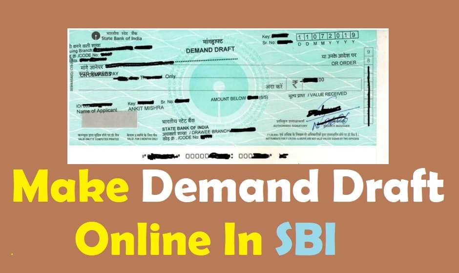 how to make demand draft online in sbi