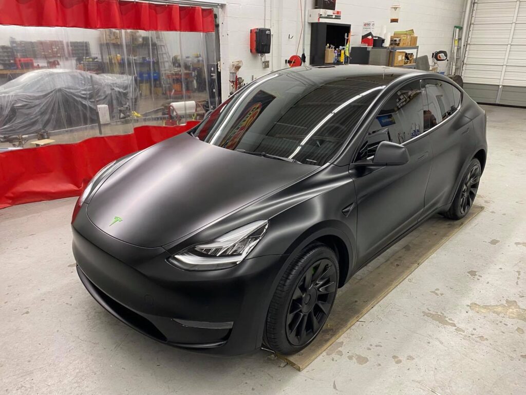 Paint protection film saves tesla model y with paint peeling off.