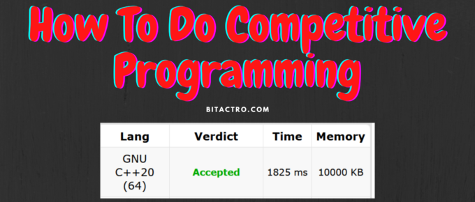 How To Do Competitive Programming